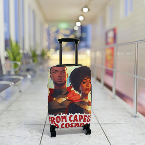 Superhero Luggage Cover, Travel Gift, Vacation Accessory, Cosplay Bags, Personalized Travel Gear