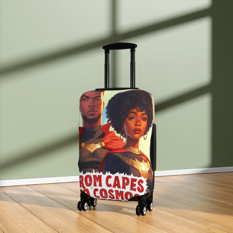 Superhero Luggage Cover, Travel Gift, Vacation Accessory, Cosplay Bags, Personalized Travel Gear