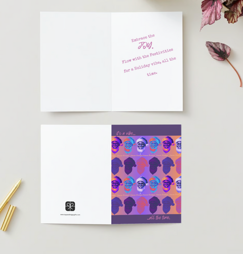 Greeting Cards -- Vibin’ with Santa Card Greeting Card