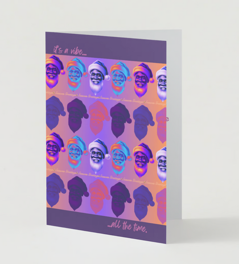 Greeting Cards -- Vibin’ with Santa Card Greeting Card